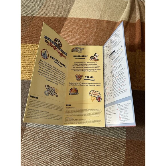 NEW Disney World Magic Kingdom 45th Anniversary October 1 2016 Park Map Poster - Picture 4 of 8